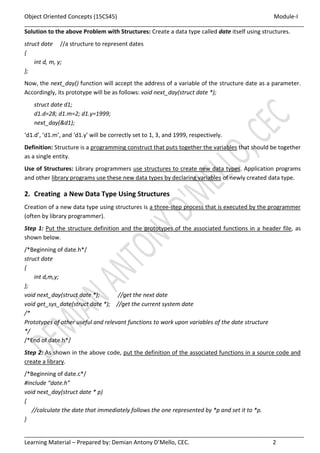 JAVA - VTU - Object oriented Concepts - 18CS45 - Module I | PDF