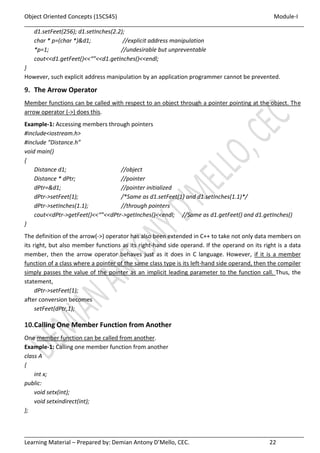 JAVA - VTU - Object oriented Concepts - 18CS45 - Module I | PDF