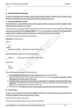 JAVA - VTU - Object oriented Concepts - 18CS45 - Module I | PDF
