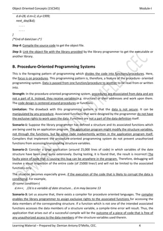 JAVA - VTU - Object oriented Concepts - 18CS45 - Module I | PDF