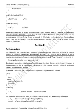 JAVA - VTU - Object oriented Concepts - 18CS45 - Module I | PDF