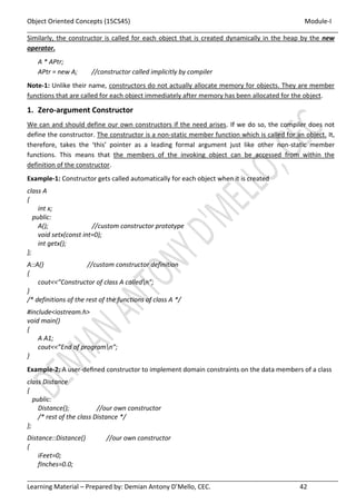 JAVA - VTU - Object oriented Concepts - 18CS45 - Module I | PDF