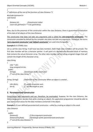 JAVA - VTU - Object oriented Concepts - 18CS45 - Module I | PDF