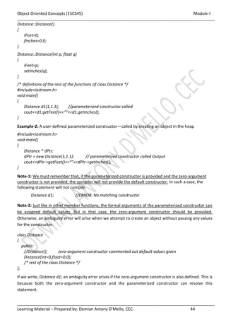 JAVA - VTU - Object oriented Concepts - 18CS45 - Module I | PDF