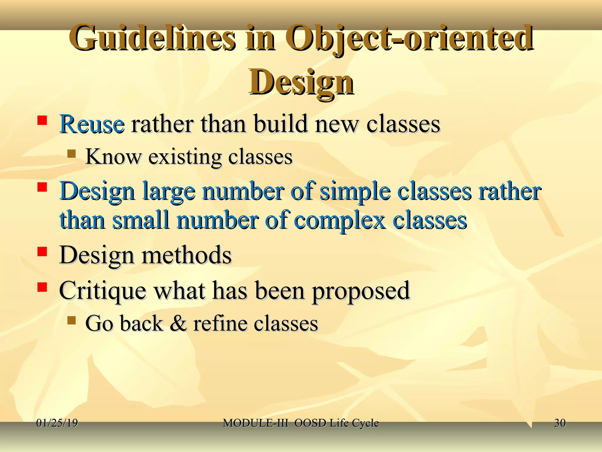 Object Oriented System Design | PPT
