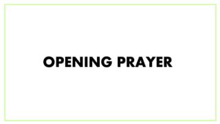 OPENING PRAYER
 