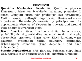 Module-III_ Quantum Mechanics.pptx engineering | PPTX
