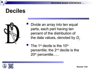Decile In Statistics Test Example Descriptive Statistics for Graduate School | PPT