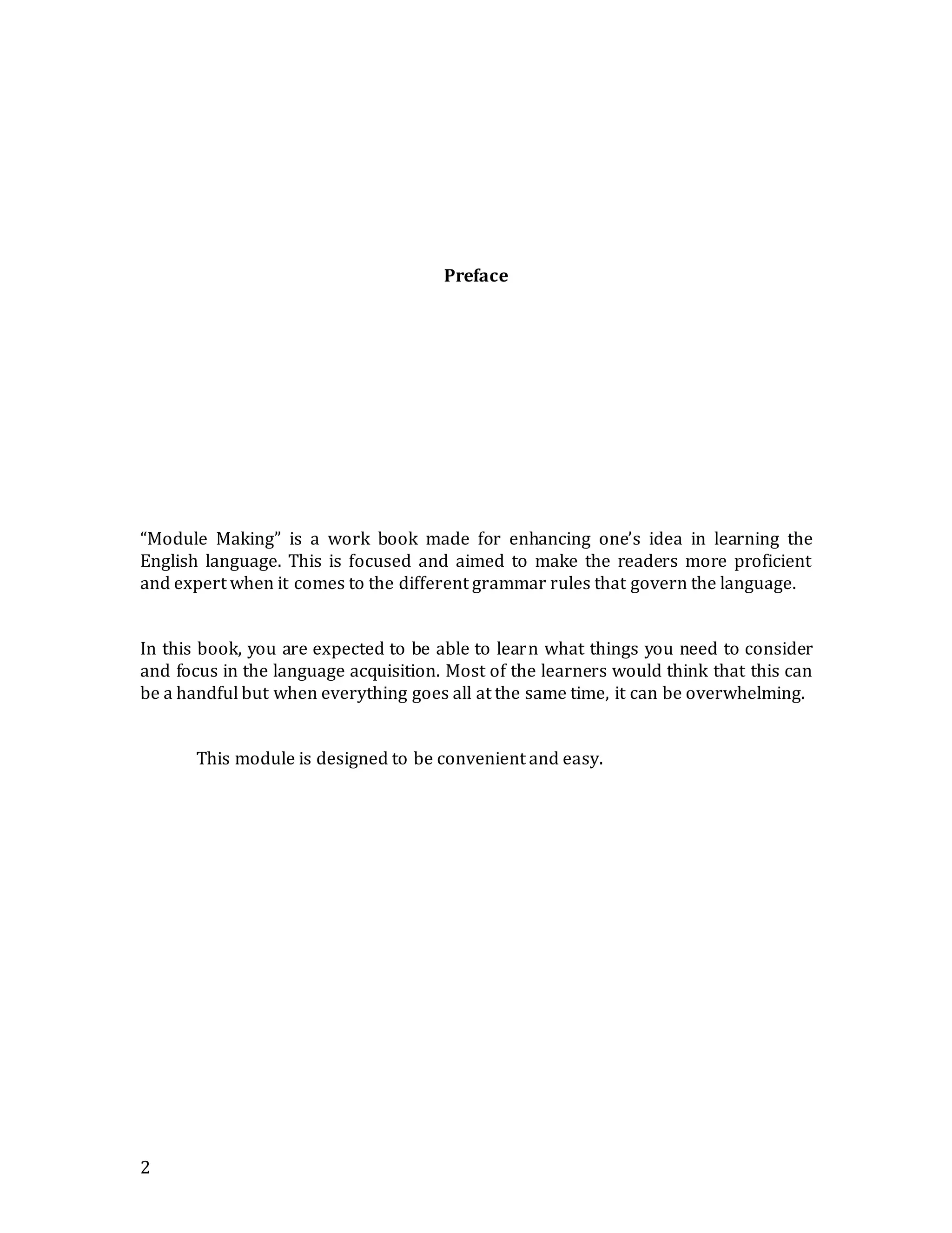 Parts of Speech - English Module | DOCX