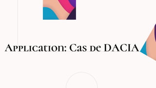 Application: Cas de DACIA
 