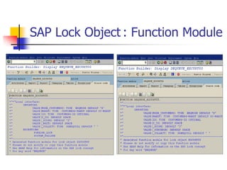 SAP Lock Object : Function Module
 