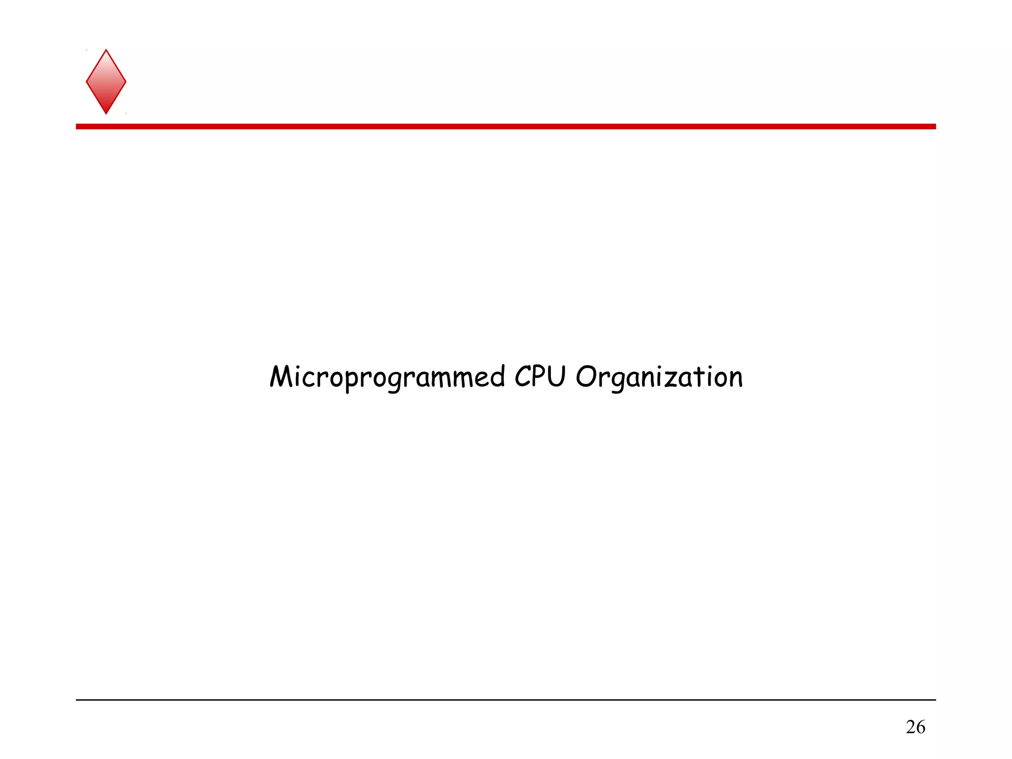 Microprogrammed CPU Organization
26
 