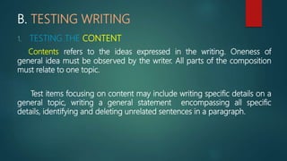 Module VIII Testing the Productive Skills | PPTX