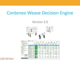 Conteneo Weave Decision Engine
Version 2.0
 