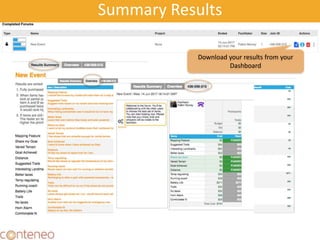 Summary Results
45
Download your results from your
Dashboard
 