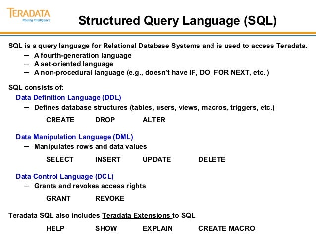 Module 02 teradata basics
