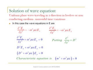 Uniform plane wave equation | PDF