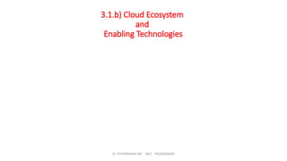 Dr. PUSHPARANI MK AIET, MOODABIDRI
3.1.b) Cloud Ecosystem
and
Enabling Technologies
 