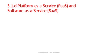 Dr. PUSHPARANI MK AIET, MOODABIDRI
3.1.d Platform-as-a-Service (PaaS) and
Software-as-a-Service (SaaS)
 