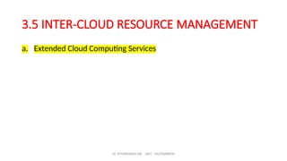 Dr. PUSHPARANI MK AIET, MOODABIDRI
3.5 INTER-CLOUD RESOURCE MANAGEMENT
a. Extended Cloud Computing Services
 