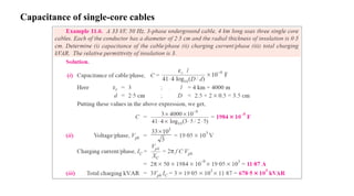 Capacitance of single-core cables
 