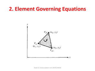 2. Element Governing Equations
Awab Sir (www.awabsir.com) 8976104646
 