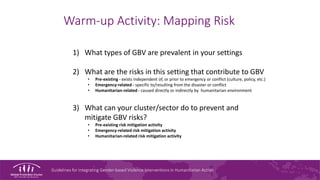 Guidelines for Integrating Gender-based Violence in Interventions in ...