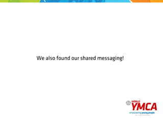 We also found our shared messaging!
 