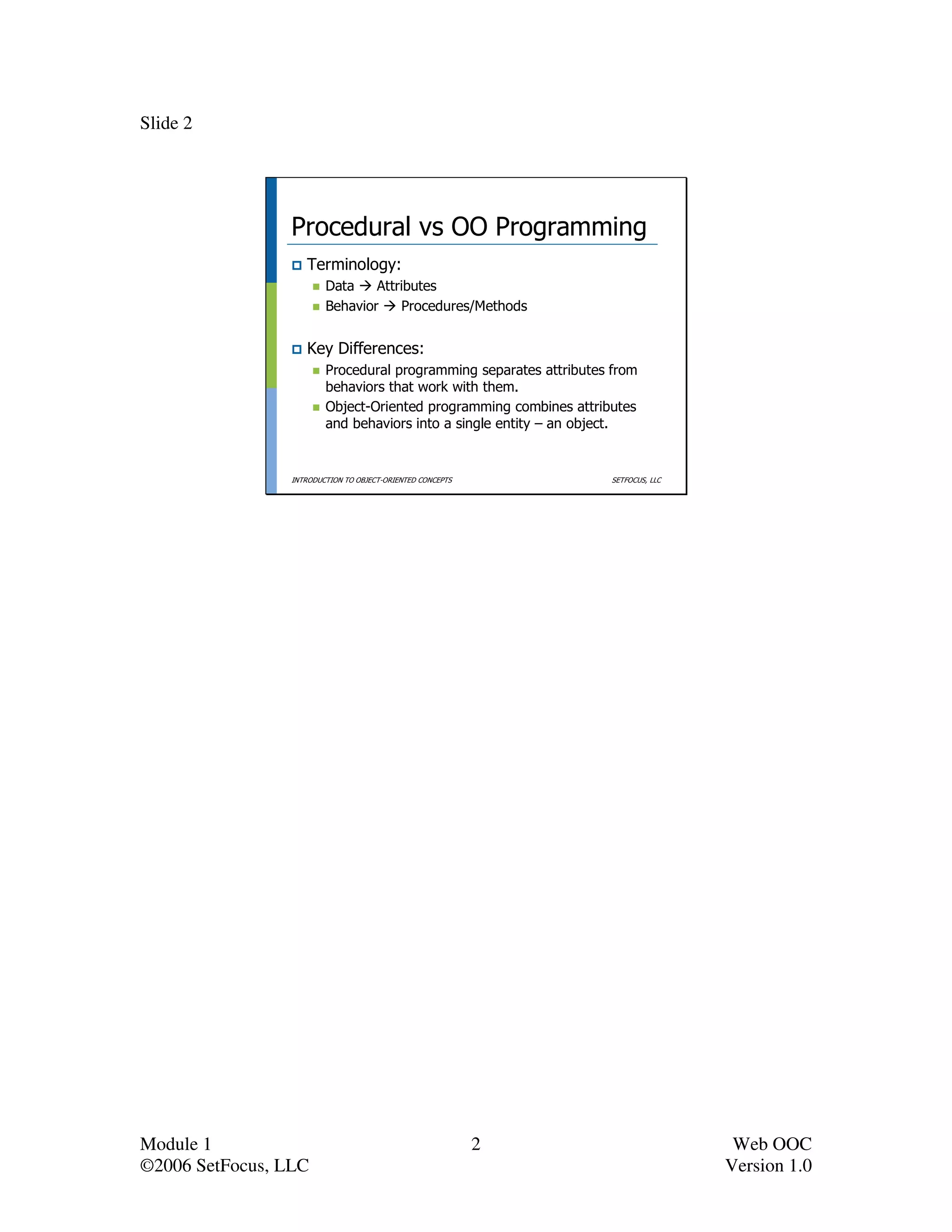 Introduction to Object Oriented Concepts | PDF | Programming Languages ...