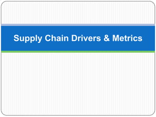 Supply Chain Drivers & Metrics
 
