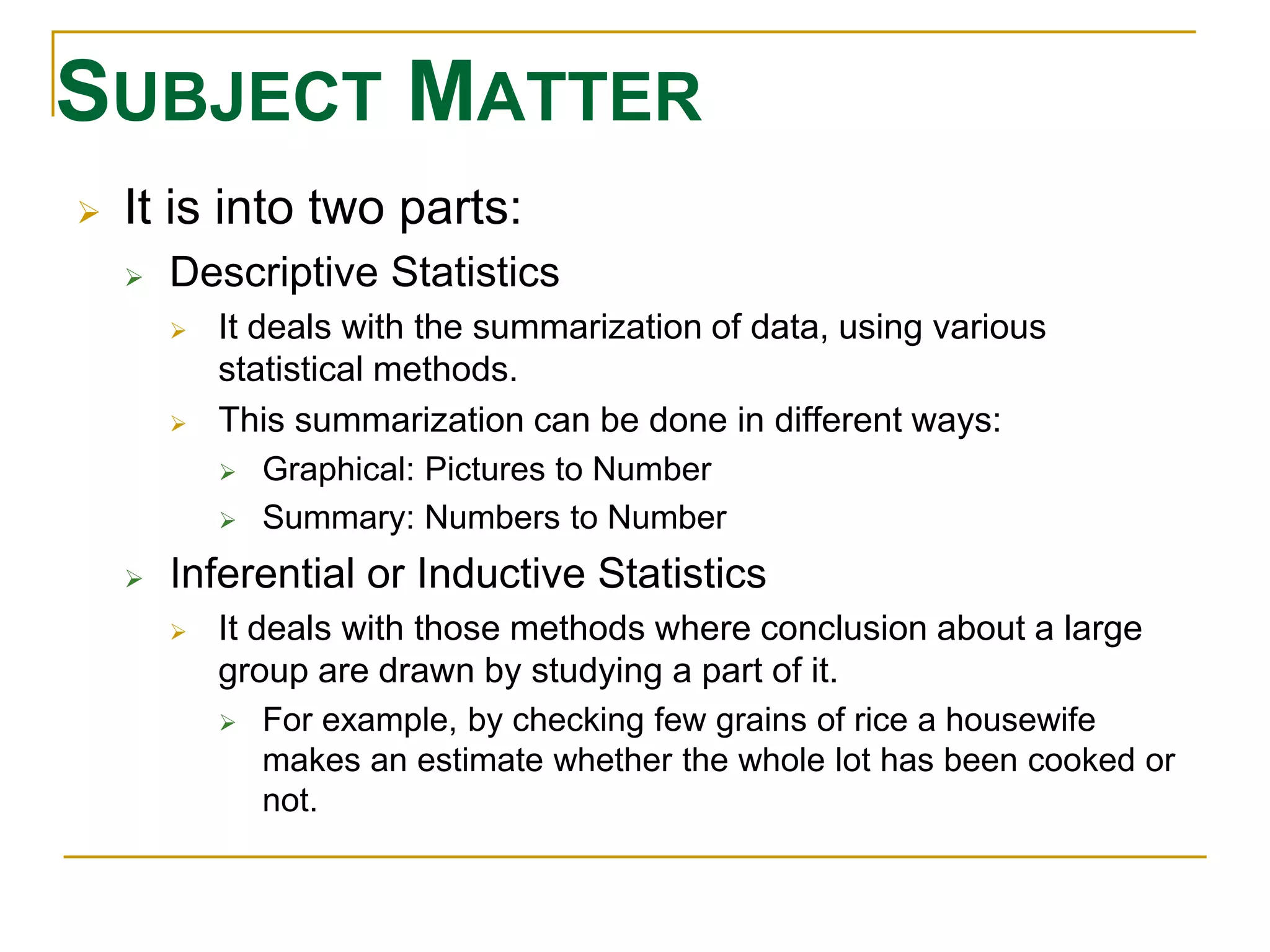 Introduction concepts of Statistics | PPTX