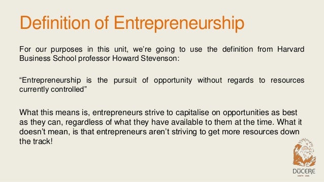 What Is Entrepreneurship 
