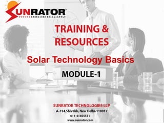 Solar Technology Basics
 