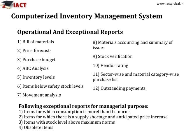 computerized inventory software