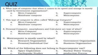 Types of Computer and Computer part of sytem UNit | PPTX