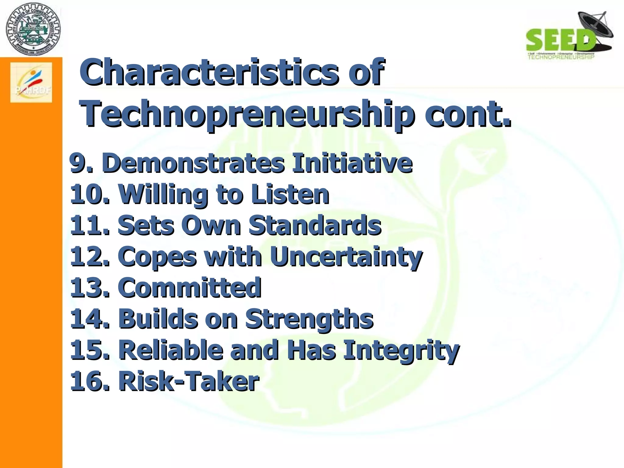 Module 1.2 basics of technopreneurship