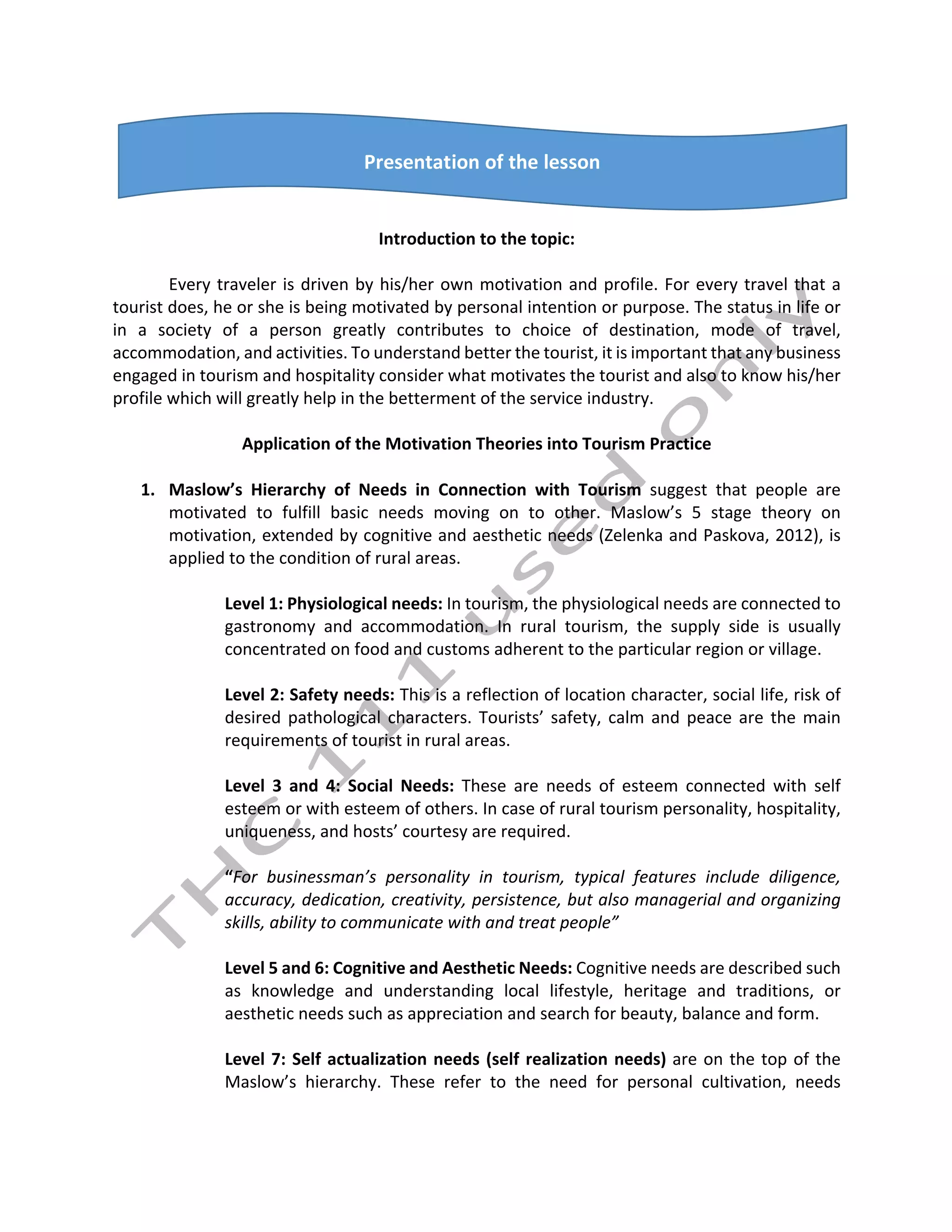 Micro Perspective on Tourism and Hospitality Industry | PDF