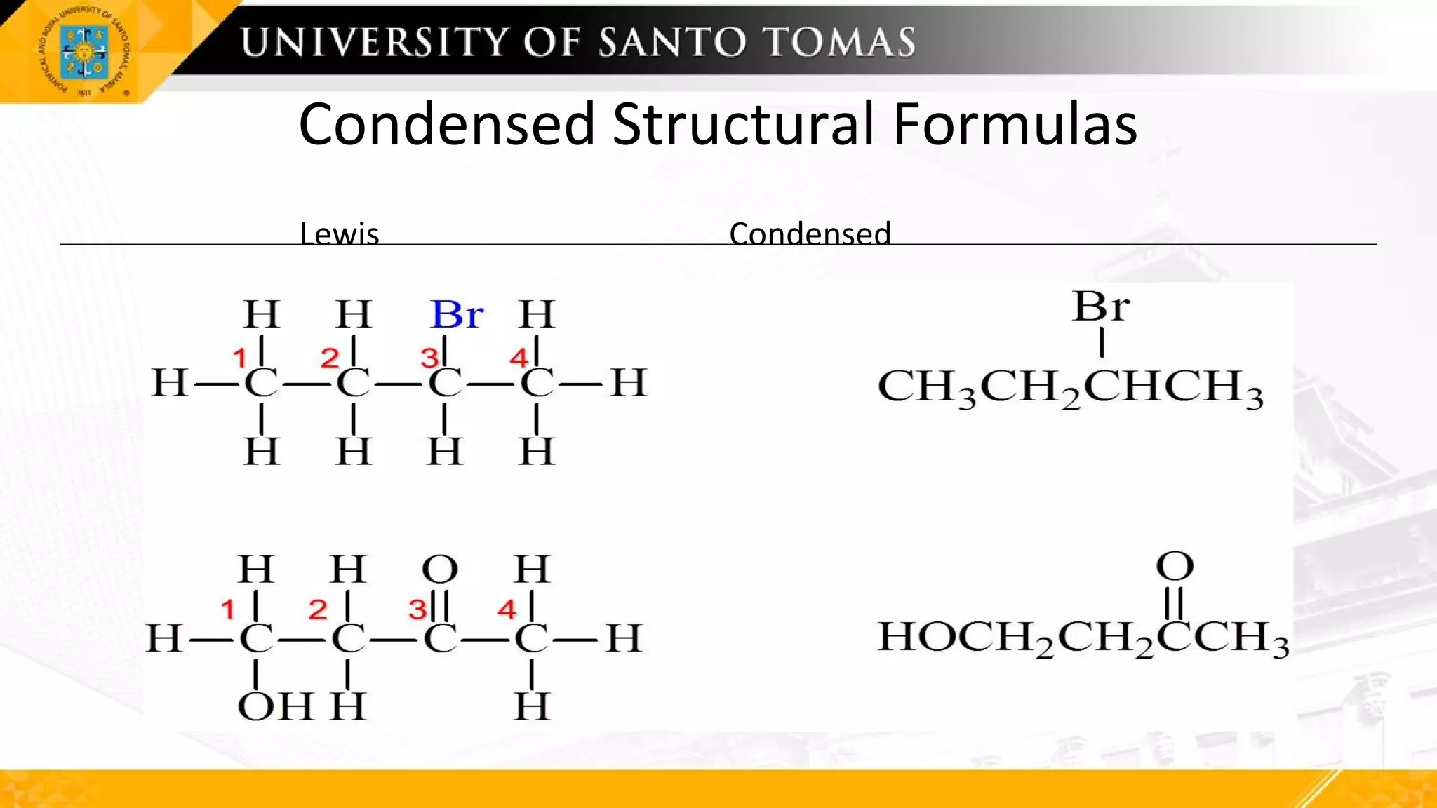 Condensed Structural Formulas
Lewis Condensed
 