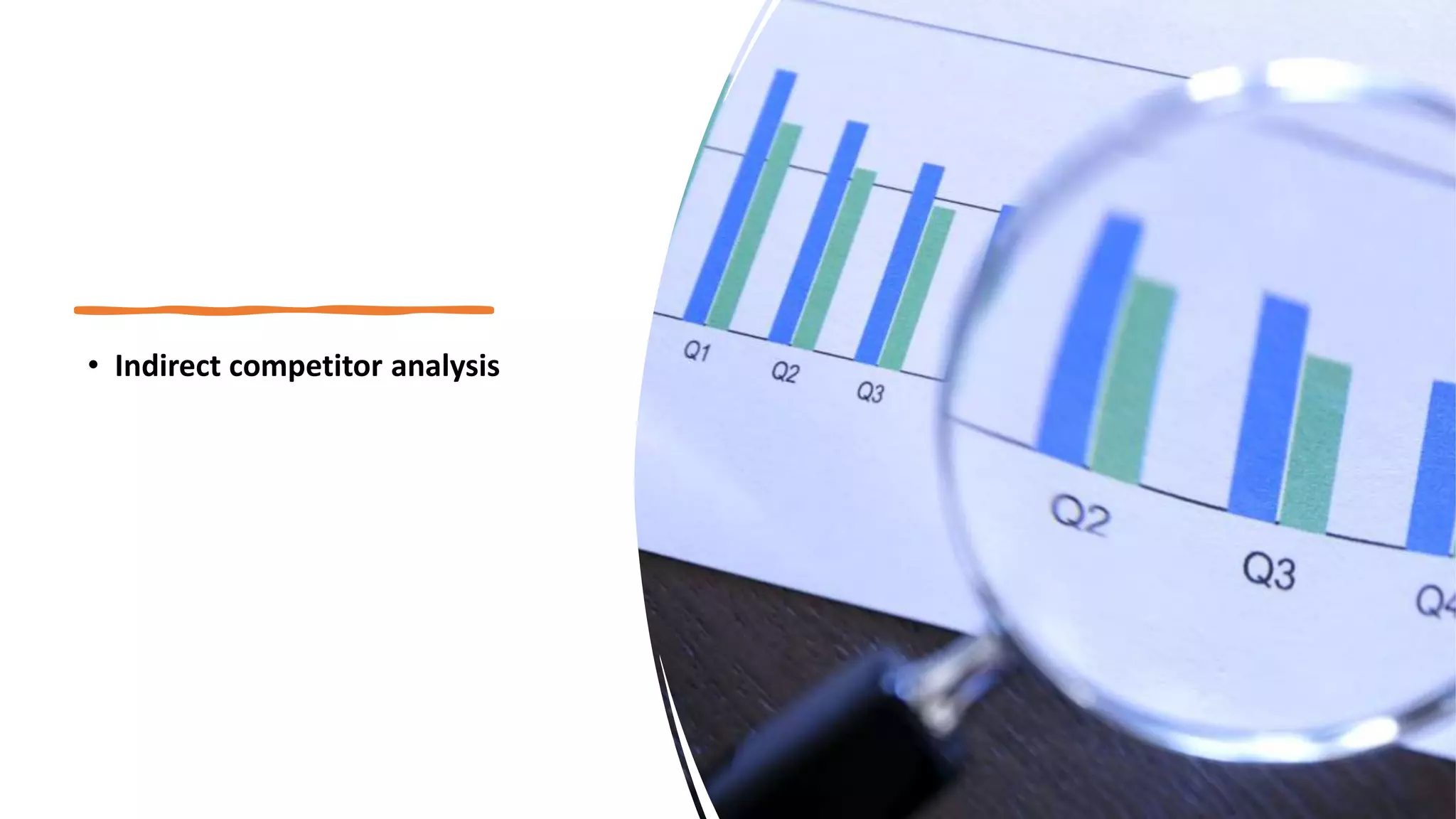 • Indirect competitor analysis
 