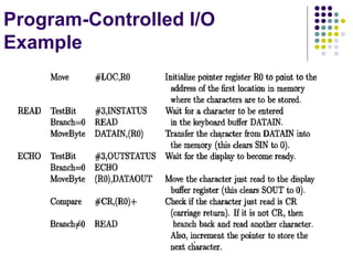 110
Program-Controlled I/O
Example
 