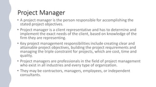 Project Manager
 
