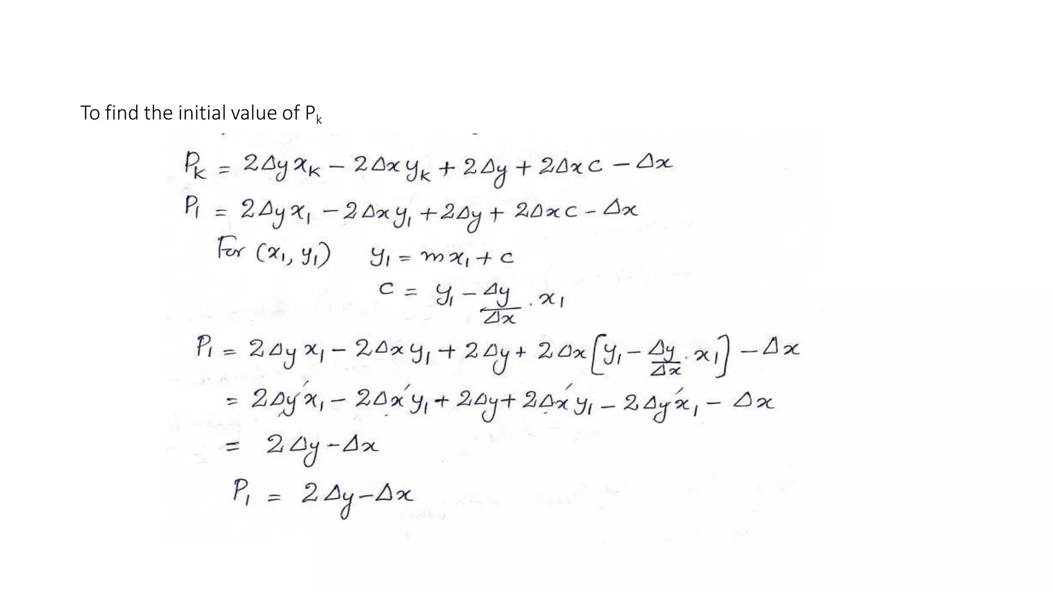 To find the initial value of Pk
 