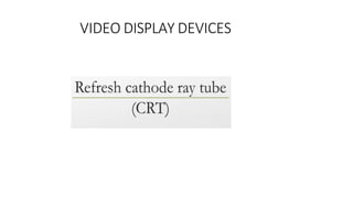 VIDEO DISPLAY DEVICES
 