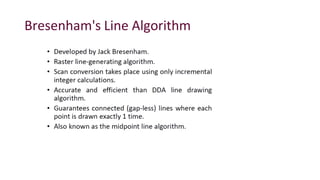 Bresenham's Line Algorithm
 