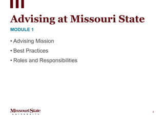 Advising Mission & Roles | PPTX