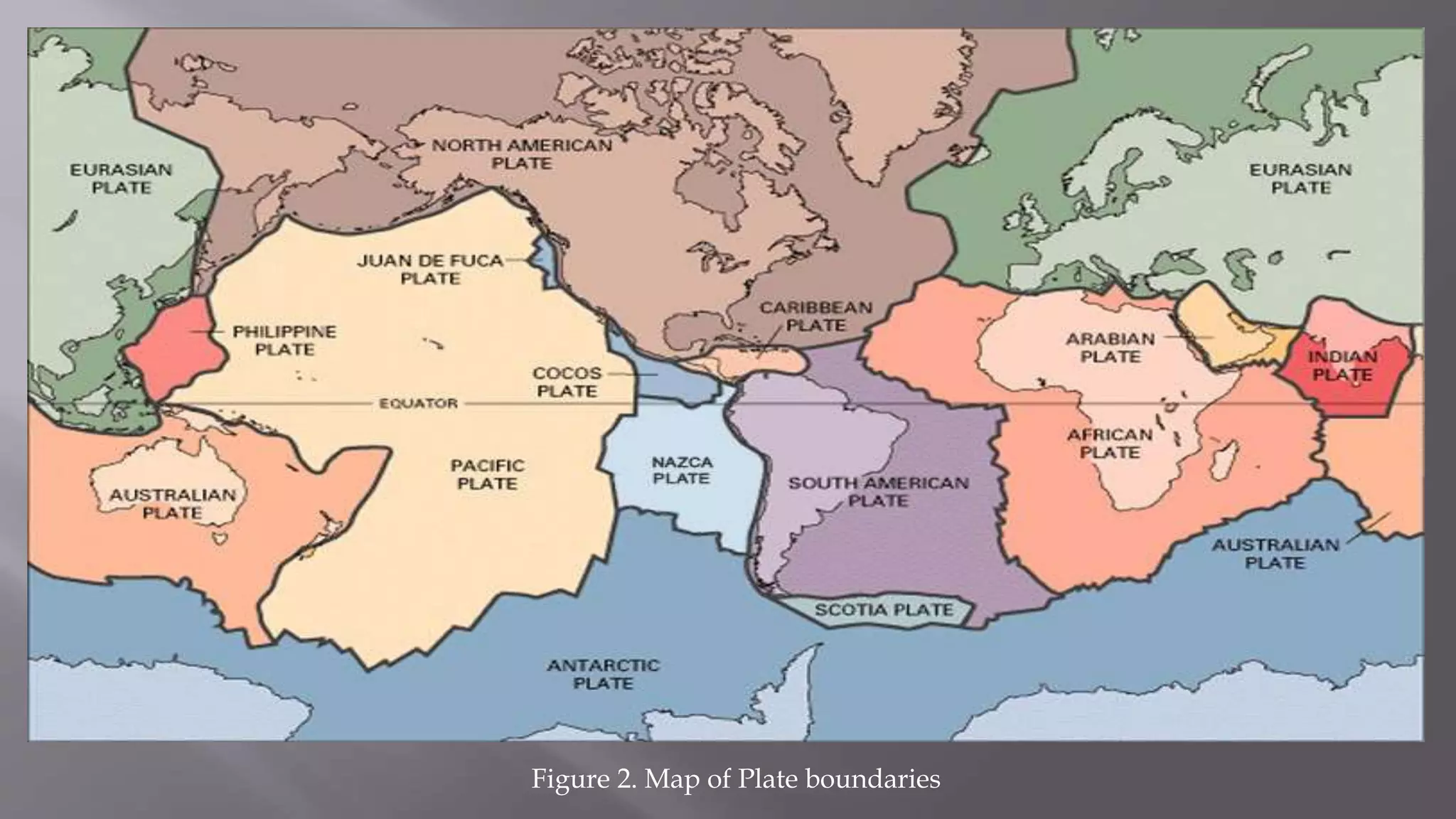 Figure 2. Map of Plate boundaries
 