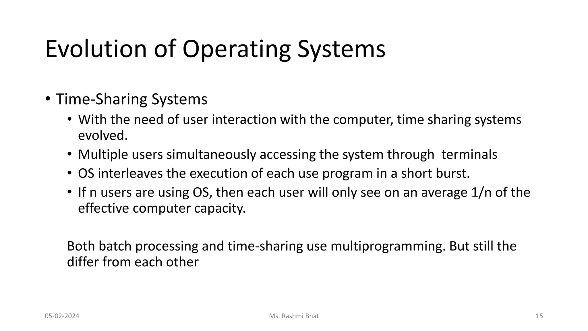 Introduction to Operating System | PDF | Operating Systems | Computer ...