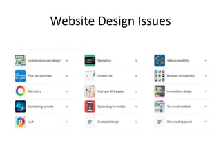 Website Design Issues
 