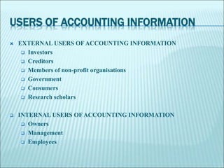 MODULE1.pptx : introduction of accounting | PPTX