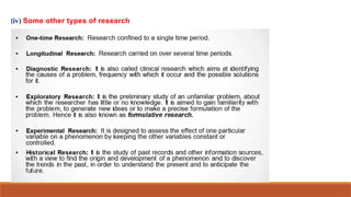 (iv) Some other types of research
 